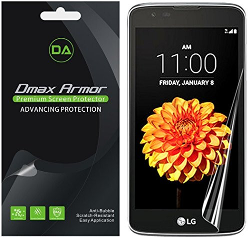 [2-Pack] Dmax Armor for LG Treasure LTE Screen Protector, Full Screen Coverage (Edge to Edge) Anti-Bubble High Definition Clear Shield - Lifetime Replacement