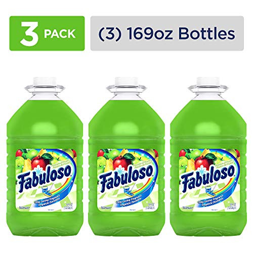 FABULOSO All Purpose Cleaner, Passion Fruit, Bathroom Cleaner, Toilet Cleaner, Floor Cleaner, Washing Machine and Dishwasher Surface Cleaner, Mop Cleanser, 169 Ounce (Pack of 3) (MX04966A) FABULOSO All Purpose Cleaner, Passion Fruit, Bathroom Cleaner, Toilet Cleaner, Floor Cleaner, Washing Machine and Dishwasher Surface Cleaner, Mop Cleanser, 169 Ounce (Pack of 3) (MX04966A)