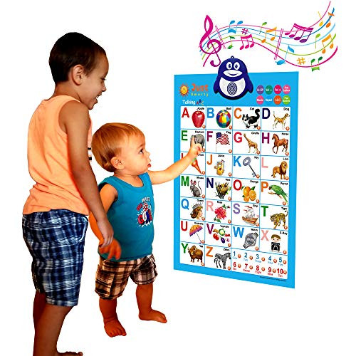 Just Smarty Electronic Interactive Alphabet Wall Chart, Talking ABC & 123s & Music Poster, Best Educational Toy for Toddler. Kids Fun Learning at Daycare, Preschool, Kindergarten for Boys & Girls Just Smarty Electronic Interactive Alphabet Wall Chart, Talking ABC & 123s & Music Poster, Best Educational Toy for Toddler. Kids Fun Learning at Daycare, Preschool, Kindergarten for Boys & Girls