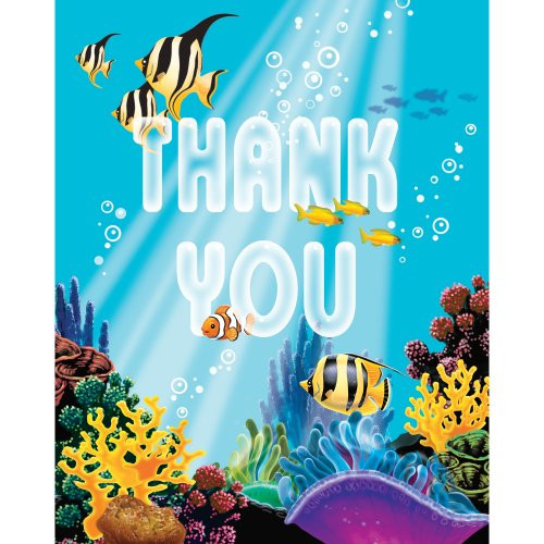 Creative Converting Ocean Party 8 Count Thank You Cards