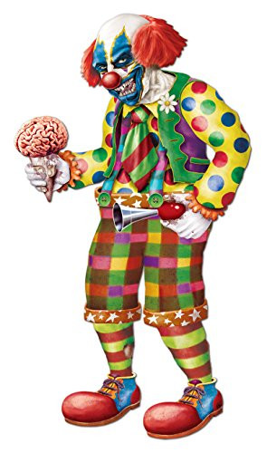 Beistle Jointed Zombie Clown, 5-Feet 6-Inch