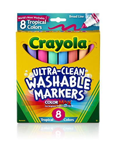 Crayola 8ct Washable Tropical Colors Conical Tip 4 Sets