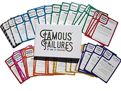 Famous Failures, Success Education Card Game for Learning Persistence & Overcoming Rejection