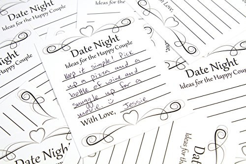 Date Night Idea Card Game for Wedding Reception, Bridal Shower, Engagement Party or Rehearsal Dinner. (50 ct.) Learn the Secrets to Keeping Your Marriage Fresh.