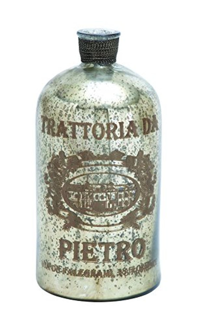 Benzara Attractive Glass Bottle with a Protective Layer Benzara Attractive Glass Bottle with a Protective Layer