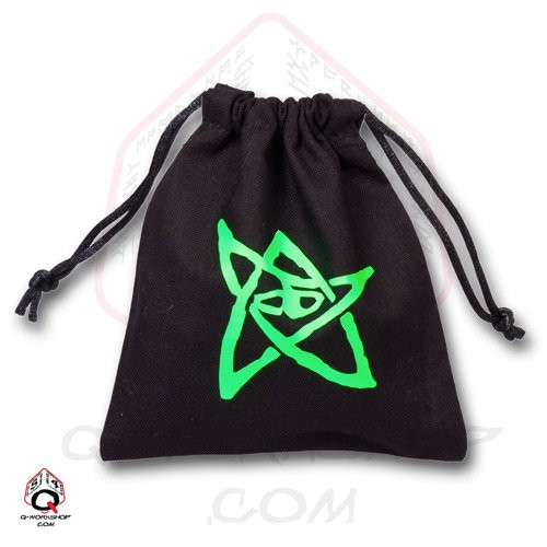 Q-Workshop: BLACK Call of Cthulhu / COC Dice Bag in Linen