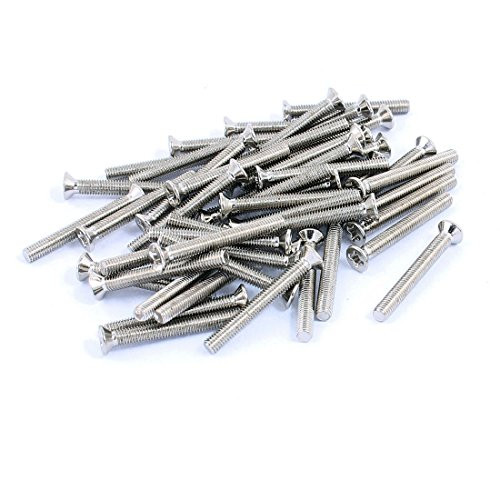 uxcell 50pcs M3x25mm Stainless Steel Countersunk Flat Head Phillips Machine Screws Bolts