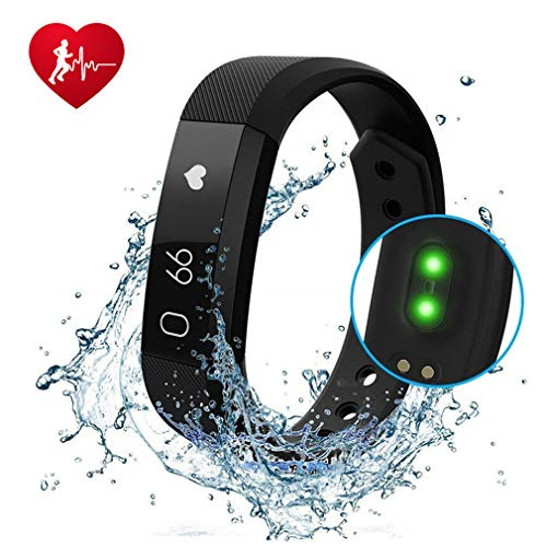 Fitness Tracker, Activity Tracker Watch with Heart Rate Monitor, Waterproof Smart Fitness Band with Step Counter, Calorie Counter, Child Female and Male Pedometer Watch