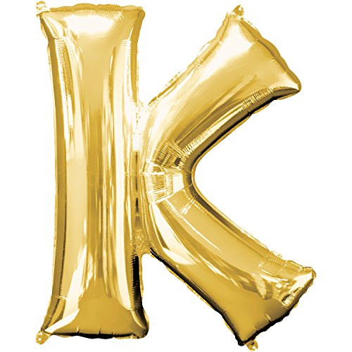 Anagram 32968 Letter K Gold Foil Balloon 34",