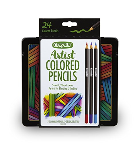 Crayola Artist Gel Colored Pencils Set, Professional Coloring Kit, Adult Coloring, 24Count, Gift, Assorted