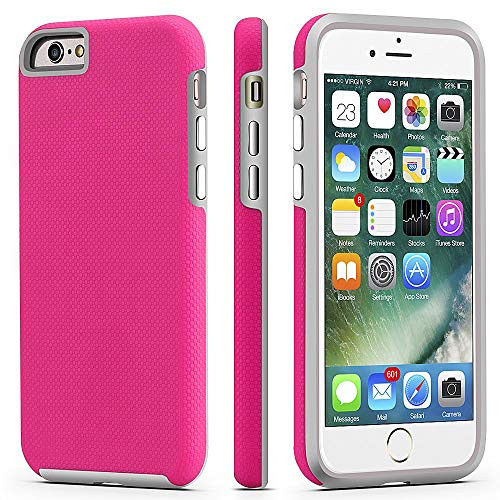 CellEver iPhone 6 / 6s Case, Dual Guard Protective Shock-Absorbing Scratch-Resistant Rugged Drop Protection Cover for Apple iPhone 6 / 6S (Pink)