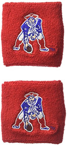 Pro Specialties Group NFL New England Patriots Wristbands, Red, One Size