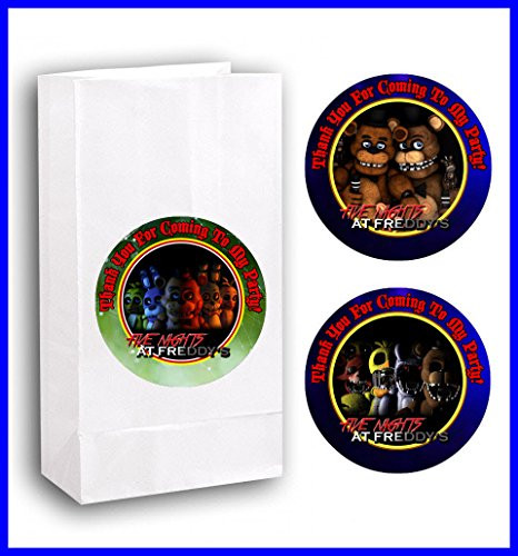 12 Five Nights at Freddy's Birthday Party Favor Bags With Stickers #2