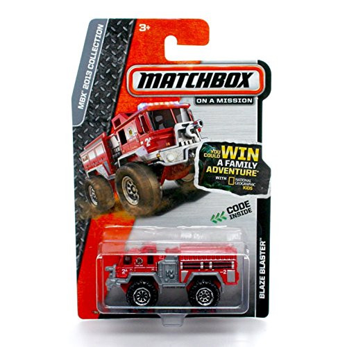 BLAZE BLASTER Firetruck (Red) MBX HEROIC RESCUE 2013 Matchbox on a Mission 1:64 Scale Basic Die-Cast Vehicle