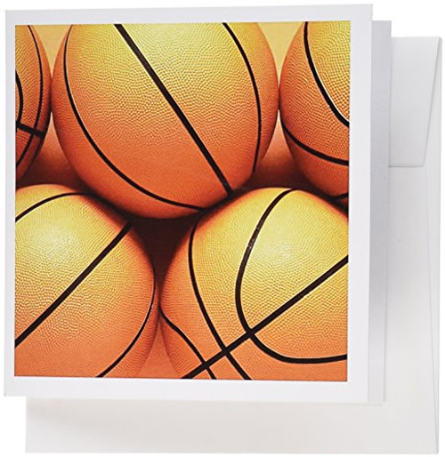 3dRose Closeup Of Basketballs - Greeting Cards, 6 x 6 inches, set of 12 (gc_109460_2) 3dRose Closeup Of Basketballs - Greeting Cards, 6 x 6 inches, set of 12 (gc_109460_2)