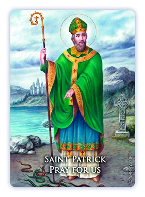 Cathedral Art Saint Patrick ArtMetal Prayer Card, One Size, Multicolored Cathedral Art Saint Patrick ArtMetal Prayer Card, One Size, Multicolored