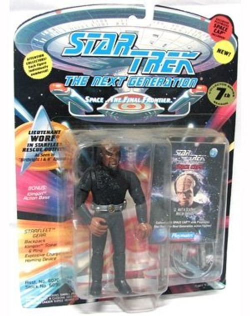 Star Trek The Next Generation Lieutenant Worf in Starfleet Rescue Outfit 4 inch Action Figure