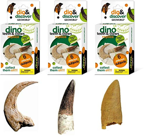 Geoworld Dino Teeth and Claw Replica Dig and Discover Bundle (Set 1)