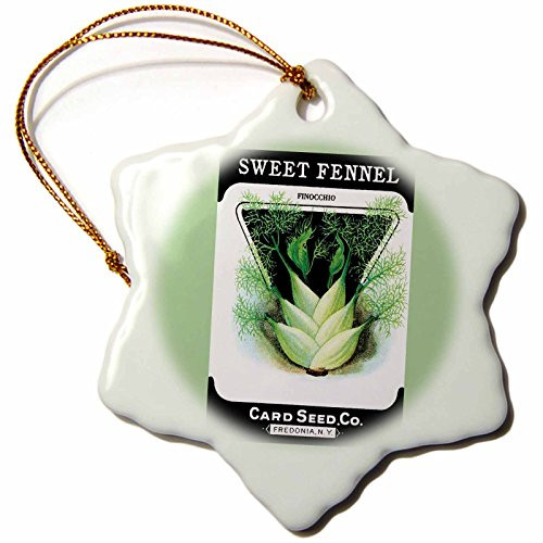 3dRose orn_170156_1 Sweet Fennel Pinocchio Card Seed Company Fredonia Ny-Snowflake Ornament, Porcelain, 3-Inch 3dRose orn_170156_1 Sweet Fennel Pinocchio Card Seed Company Fredonia Ny-Snowflake Ornament, Porcelain, 3-Inch