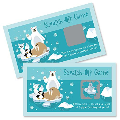 Big Dot of Happiness Arctic Polar Animals - Winter Baby Shower or Birthday Party Game Scratch Off Cards - 22 Count Big Dot of Happiness Arctic Polar Animals - Winter Baby Shower or Birthday Party Game Scratch Off Cards - 22 Count