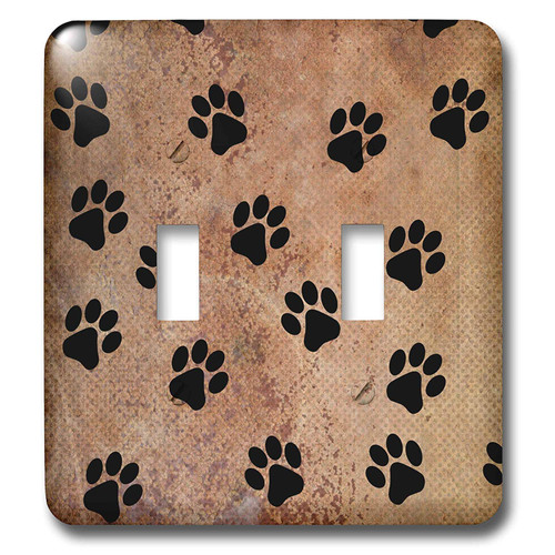 3dRose 2 lsp_240245_2 Paw Prints of Animal Trends-Double Toggle Switch