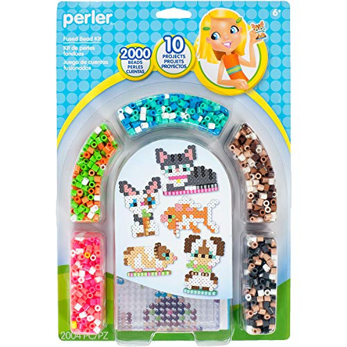 Perler Beads 3D Pets Pattern and Fuse Bead Kit, 2004Pc, 10 Patterns