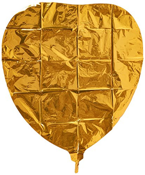Anagram International Heart Foil-Flat-Balloon, 32", Gold Anagram International Heart Foil-Flat-Balloon, 32", Gold