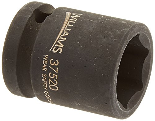 Williams 37520 1/2-Inch Drive Standard Impact Socket, 6-Point, 20mm