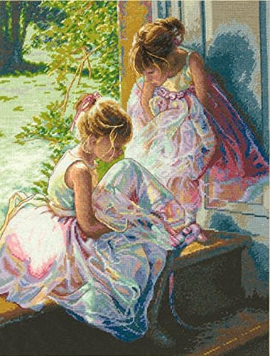 Dimensions Gold Collection Counted Cross Stitch Kit, Ballerina Dreams, 18 Count Ivory Aida, 11'' x 14''