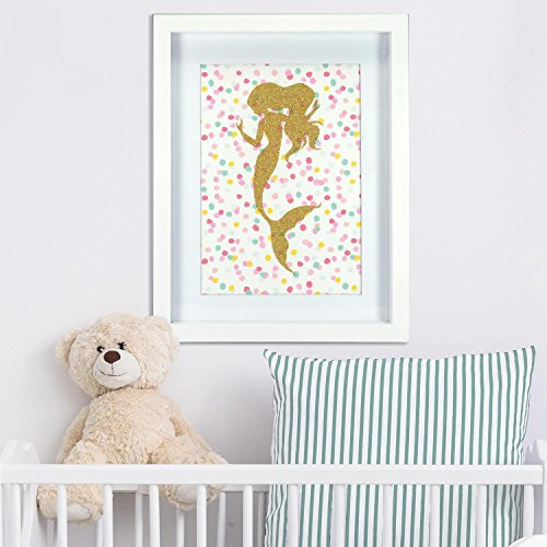 Linden Ave Wall Décor AVE10113 Glitter Mermaid