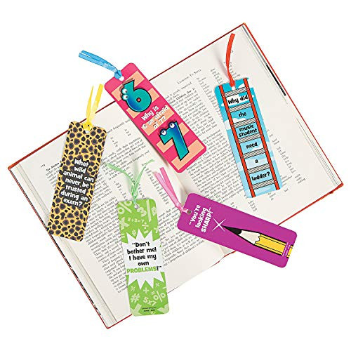 Fun Express - Laminated Joke Bookmarks - Stationery - Bookmarks - Bookmarks - 48 Pieces