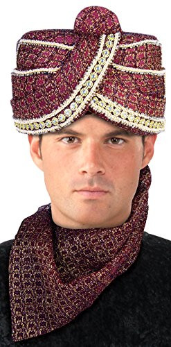 Forum Novelties Men's Maharaja Sheik Turban, Multi, One Size
