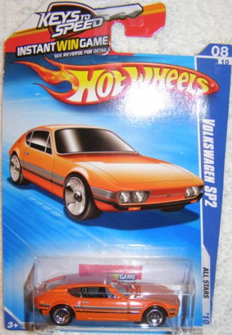 2010 HOT WHEELS ALL STARS KEYS TO SPEED CARD 08/10 ORANGE VOLKSWAGEN SP2