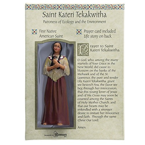 Roman Inc. St. Kateri Tekakwitha - Catholic Christian Confirmation Prayer 40605-ROM Roman Inc. St. Kateri Tekakwitha - Catholic Christian Confirmation Prayer 40605-ROM