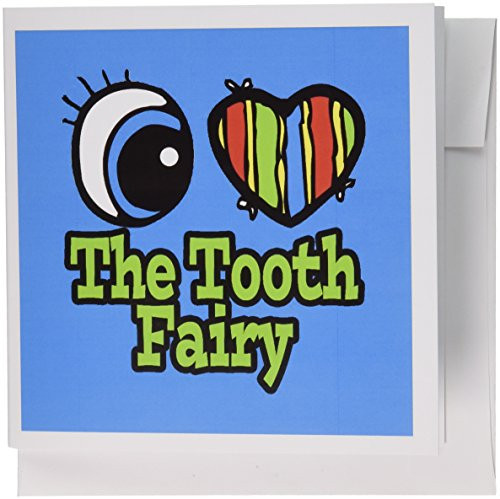 3dRose Bright Eye Heart I Love The Tooth Fairy - Greeting Cards, 6 x 6 inches, set of 6 (gc_106632_1) 3dRose Bright Eye Heart I Love The Tooth Fairy - Greeting Cards, 6 x 6 inches, set of 6 (gc_106632_1)
