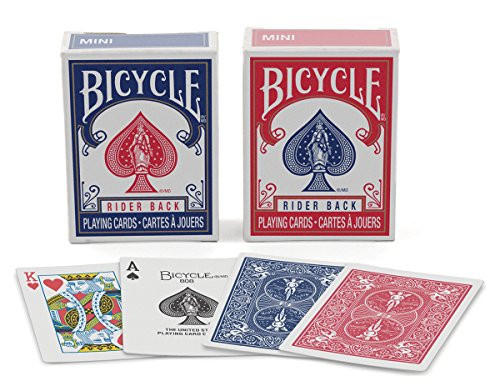 Bicycle Mini Decks Playing Cards, Red/Blue - Single Deck