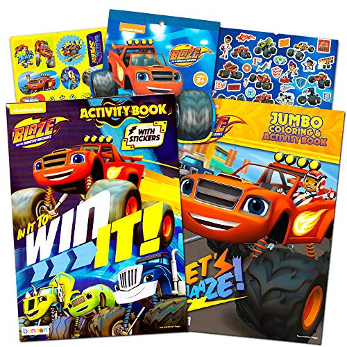 Blaze and the Monster Machines Coloring Book Super Set -- 2 Books and Over 60 Blaze Stickers