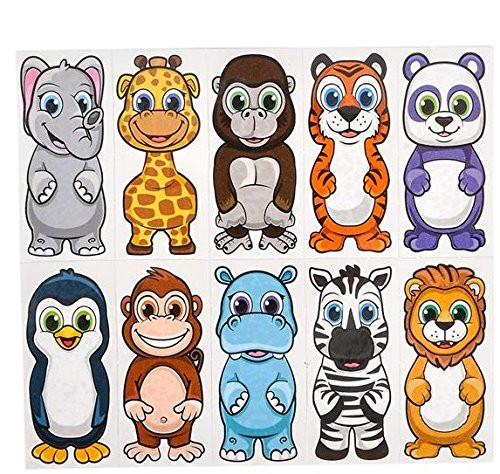 RINCO Zoo Animal Finger 6 Cards of 10 Temporary Tattoos (60 Piece) RINCO Zoo Animal Finger 6 Cards of 10 Temporary Tattoos (60 Piece)