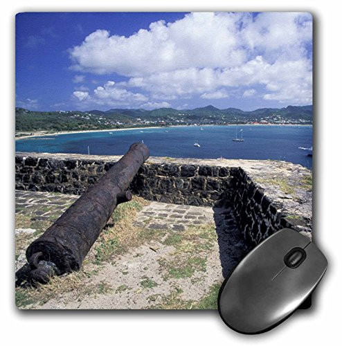 3dRose LLC 8 x 8 x 0.25 Inches Mouse Pad, Caribbean, St. Lucia, Pigeon Point. Fort Rodney-Ca33 Dbr0000 - Dave Bartruff (mp_72252_1)