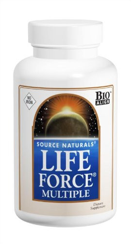Source Naturals Life Force Multiple No Iron Energy Activator Complete Bio-Aligned Daily Vitamin - 180 Tablets