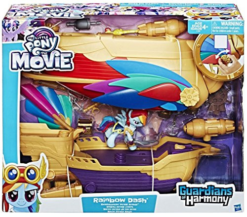 My Little Pony: The Movie - Rainbow Dash - Swashbuckler Pirate Airship - Includes Vehicle, Rainbow Dash Figure and 12 Accessories - Allow Your Child To Fly Away On Pirate Adventures