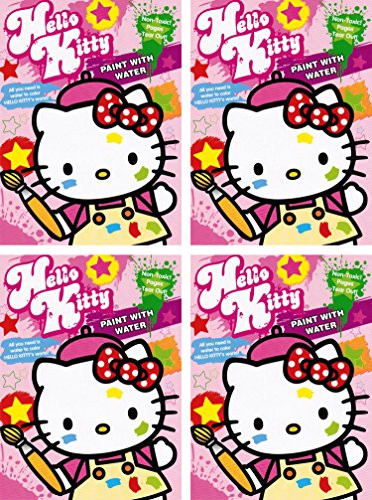 Hello Kitty Paint with Water Book 16 Tear Out Pages (4 Pack)