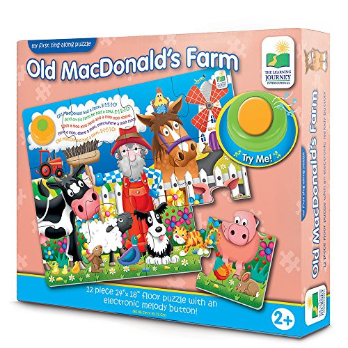 The Learning Journey: My First Sing Along Puzzle - Old MacDonald's Farm - 12 Piece Floor Puzzle with Electric Melody Button