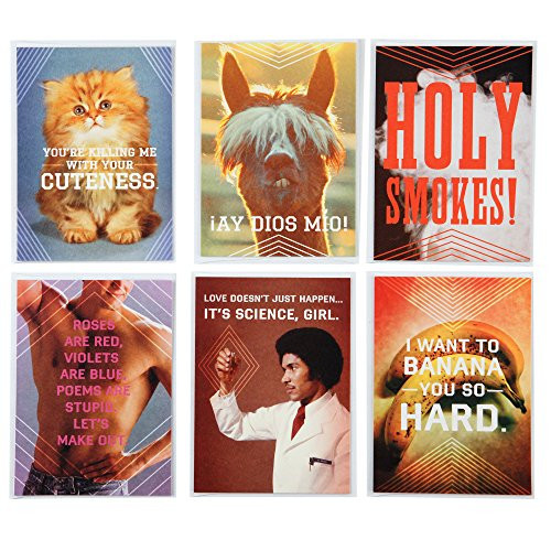 Hallmark Studio Ink Flirting/Dating/Love Assortment (6 Cards and 6 envelopes)