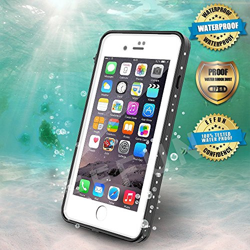 EFFUN iPhone 8/iPhone 7 Waterproof Case, Dottie Style IP68 Certified Underwater Cover Waterproof Shockproof Dustproof Dirtproof Snowproof Full Sealed iPhone Case (4.7 inch) White EFFUN iPhone 8/iPhone 7 Waterproof Case, Dottie Style IP68 Certified Underwater Cover Waterproof Shockproof Dustproof Dirtproof Snowproof Full Sealed iPhone Case (4.7 inch) White