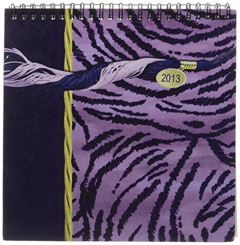 3dRose db_99037_1 Tiger Print with Tasel, Class of 2013, Purple with Gold Trim Drawing Book, 8 by 8-Inch
