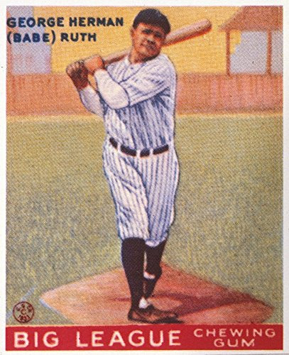 George H Ruth (1895-1948) Nknown As Babe Ruth American Baseball Player American Baseball Chewing Gum Card 1933 Featuring Babe Ruth Of The New York Yankees Poster Print by (18 x 24)