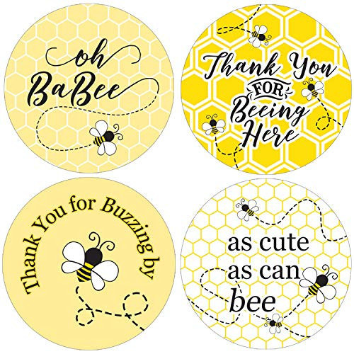 Bumble Bee Baby Shower Favor Labels | 1.75" | 40 Stickers
