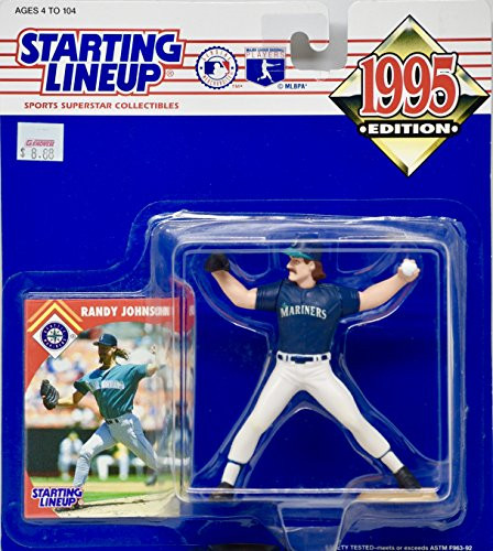 Starting Lineup Randy Johnson Figure with Trading Card 1995 MLB Baseball Seattle Mariners