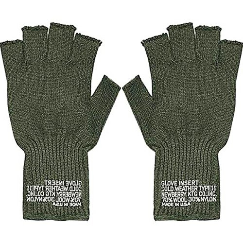 Rothco GI Wool Fingerless Glove, Olive